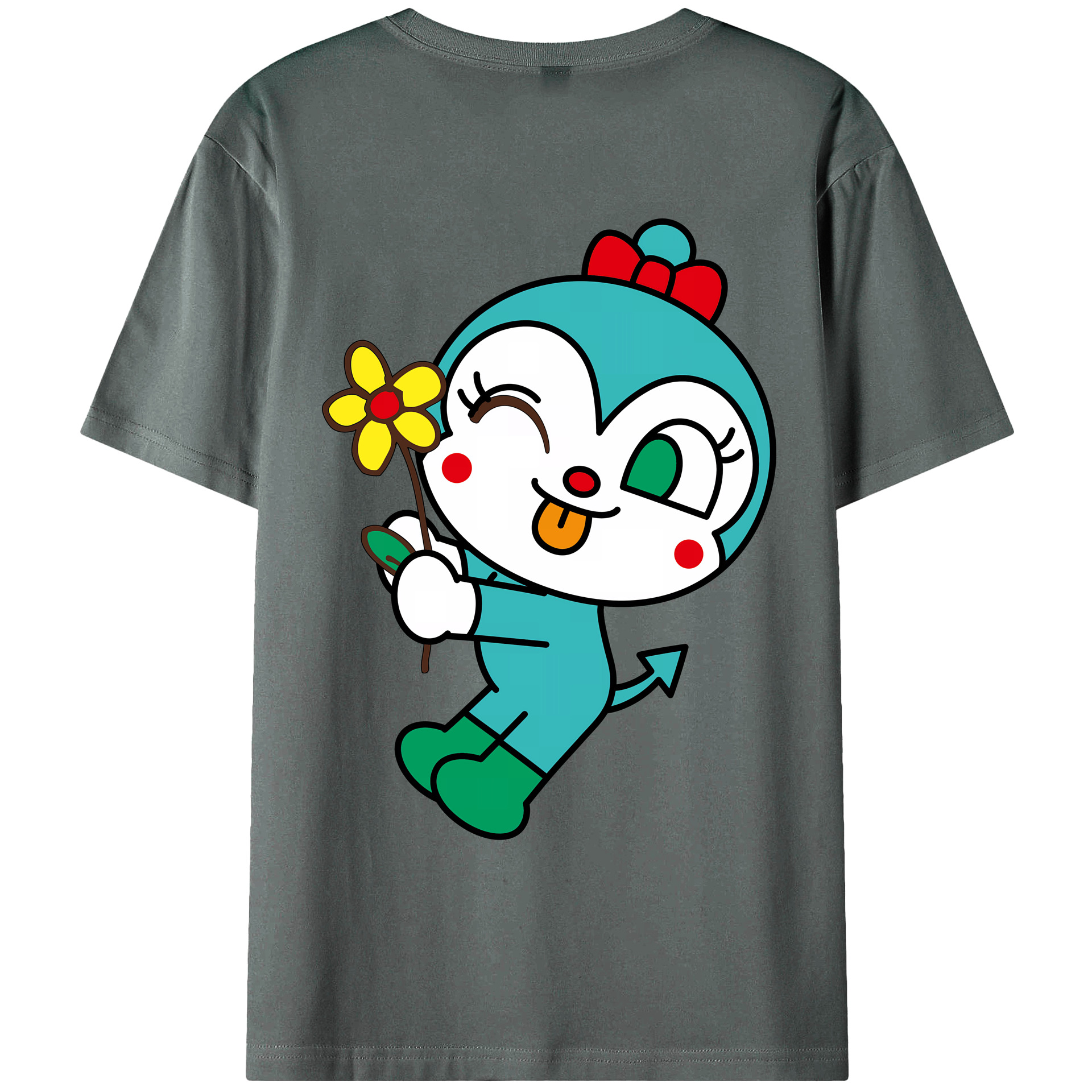 （画像用） アンパンマン Anpanman 綿100％ メンズ半袖Tシャツ（バックプリント） 通気性